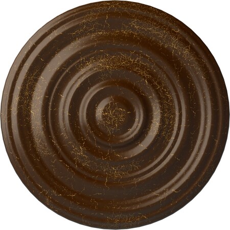 Ekena Millwork Carton Smooth Ceiling Medallion (Fits Canopies up to 9 1/8"), 29 1/8"OD x 1 1/2"P, Root Beer Crackle CM29CARBC